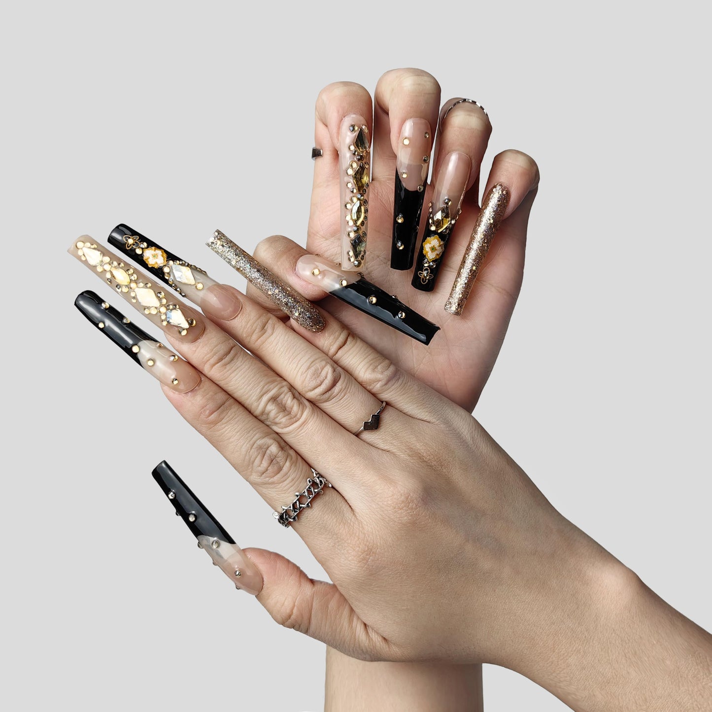 Nails Handmade Press On Nails Long PinkDesign