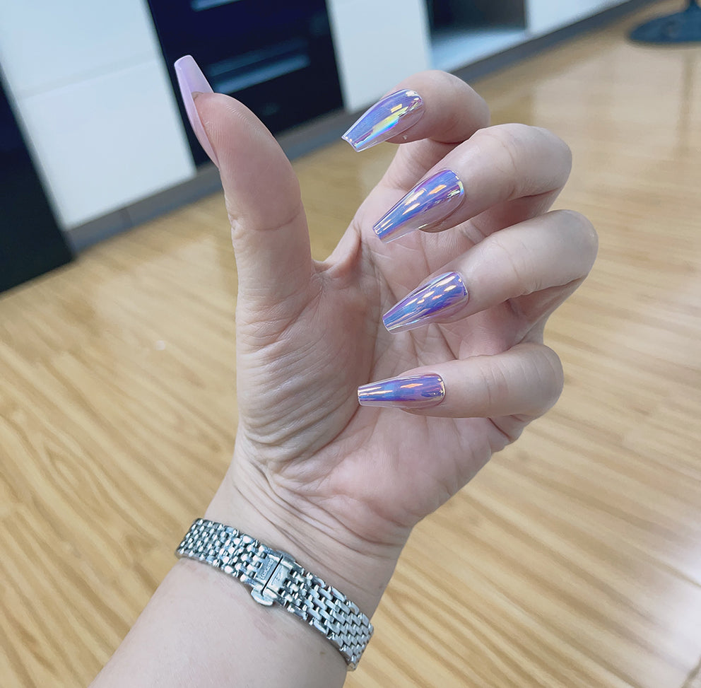 Press-On Nails Handmade Reusable Nail Art Set Fake Nails