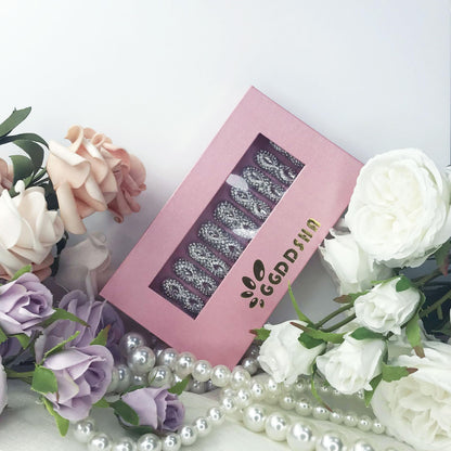 Queen Of Haute Style Full Diamond Long AlmondPress On Nails