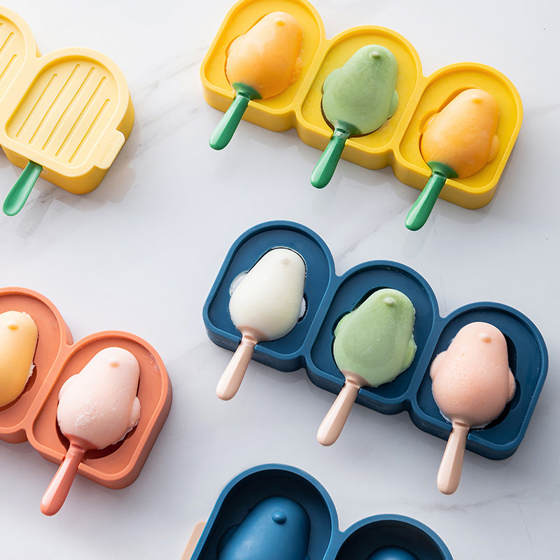 Silicone Bird Shape Ice Cream Mold Popsicle Mould With Sticks 3
