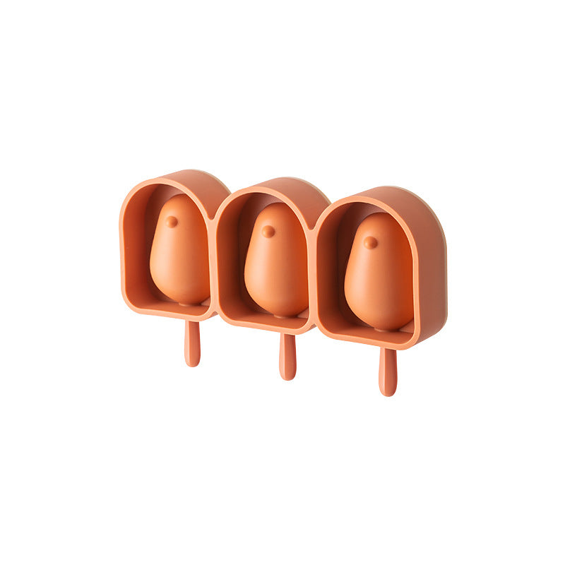 Silicone Bird Shape Ice Cream Mold Popsicle Mould With Sticks 3