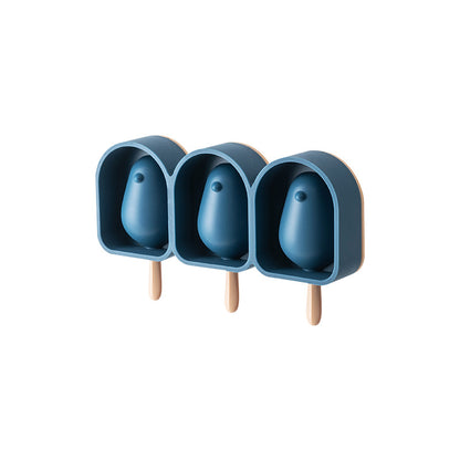 Silicone Bird Shape Ice Cream Mold Popsicle Mould With Sticks 3