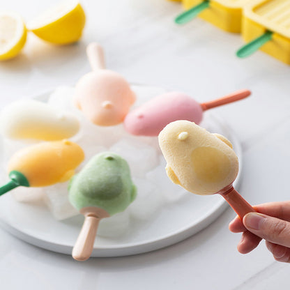 Silicone Bird Shape Ice Cream Mold Popsicle Mould With Sticks 3