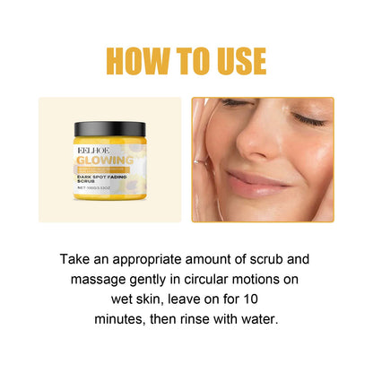 Gommage exfoliant visage au curcuma EELHOE Soin nettoyant en profondeur des pores et polissant la peau