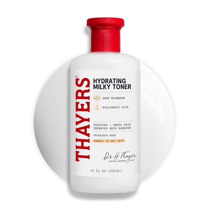 THAYERS Milky Face Toner Skin Care with Snow Mushroom, for Dry and Sensitive Skin, 355mL