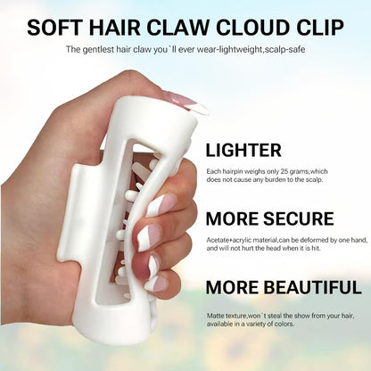 4 pinces à cheveux nuage souples et flexibles pour cheveux épais et fins femme