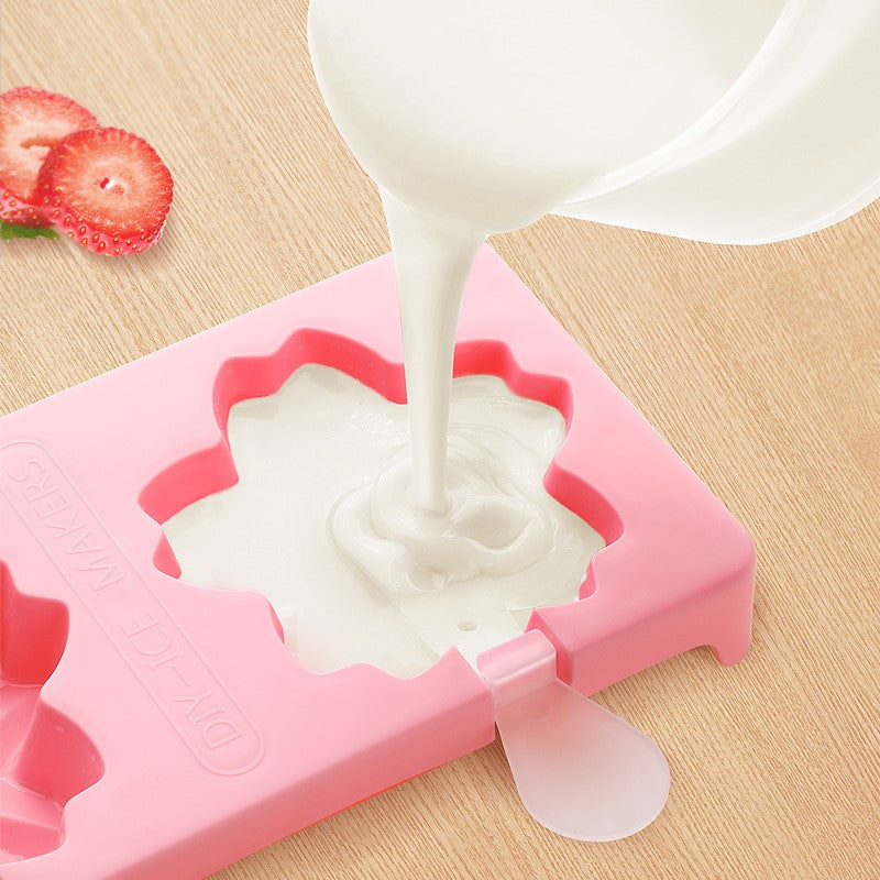 Ice Cream Tool Ice Cream Mold DIY Frozen Dessert Maker Silicone Mold Set