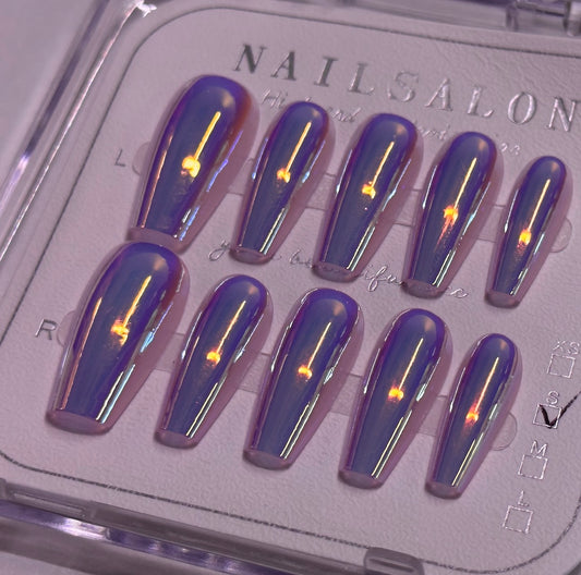 Press-On Nails Handmade Reusable Nail Art Set Fake Nails