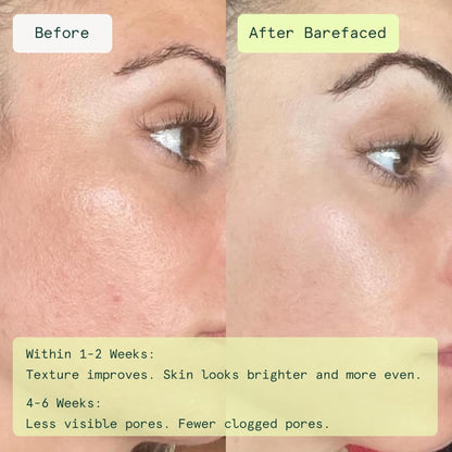 Barefaced Toning Pads (60 count) - Exfoliating Face Pads with 2% Glycolic Acid