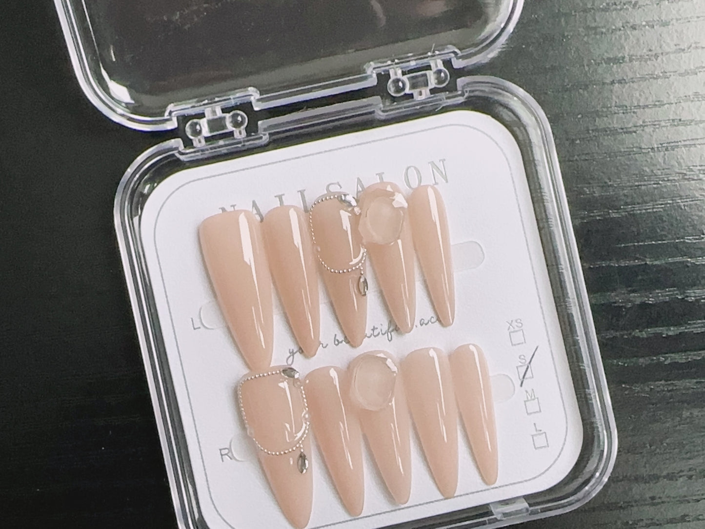 Press On Nails Handmade Reusable Fake Nails Set for Women Salon Style Nail Art Kit