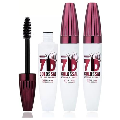 7D Waterproof Volume Mascara, Black Lengthening Thickening Softer Fuller Lashes Mascara