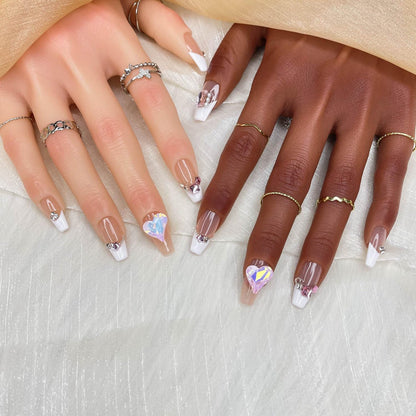 10pcs  Press On Nails Long CoffinFake Nails
