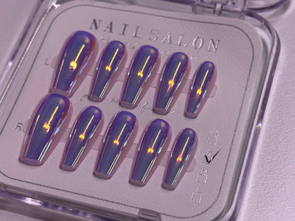 Press-On Nails Handmade Reusable Nail Art Set Fake Nails