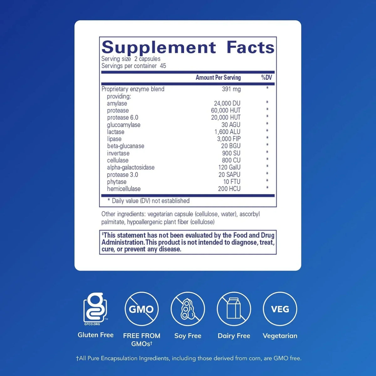 Pure Encapsulations Digestive 90 Capsules