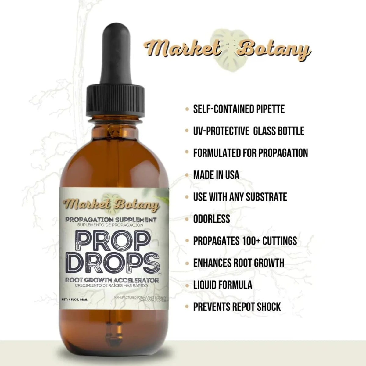 Market Botany Prop Drops Root