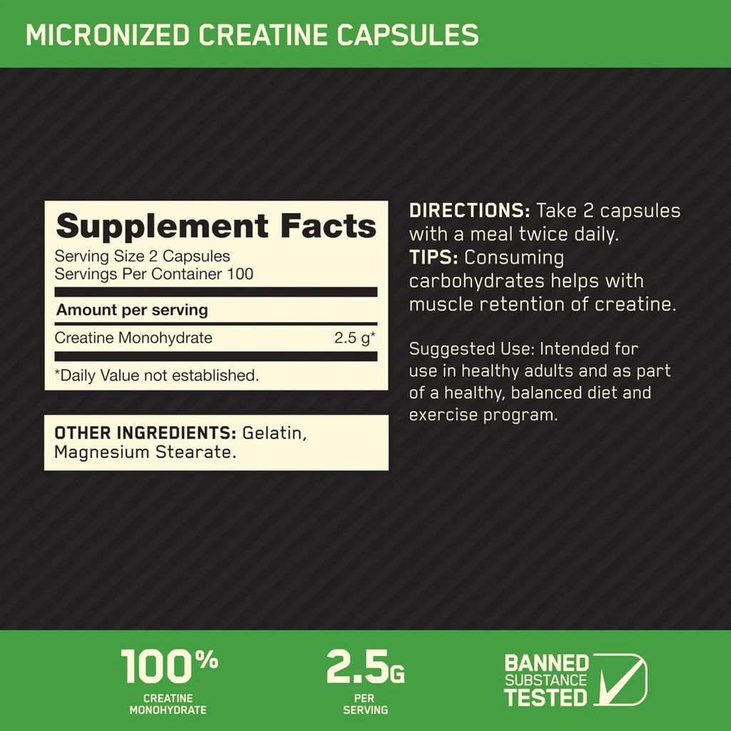 Optimum Nutrition Creatine Capsules
