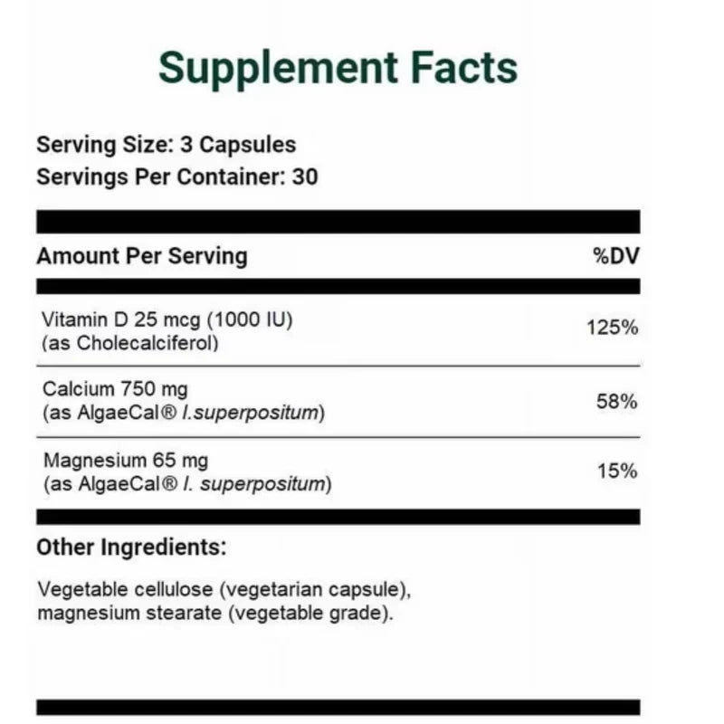 AlgaeCal Plant Calcium 90 Veggie