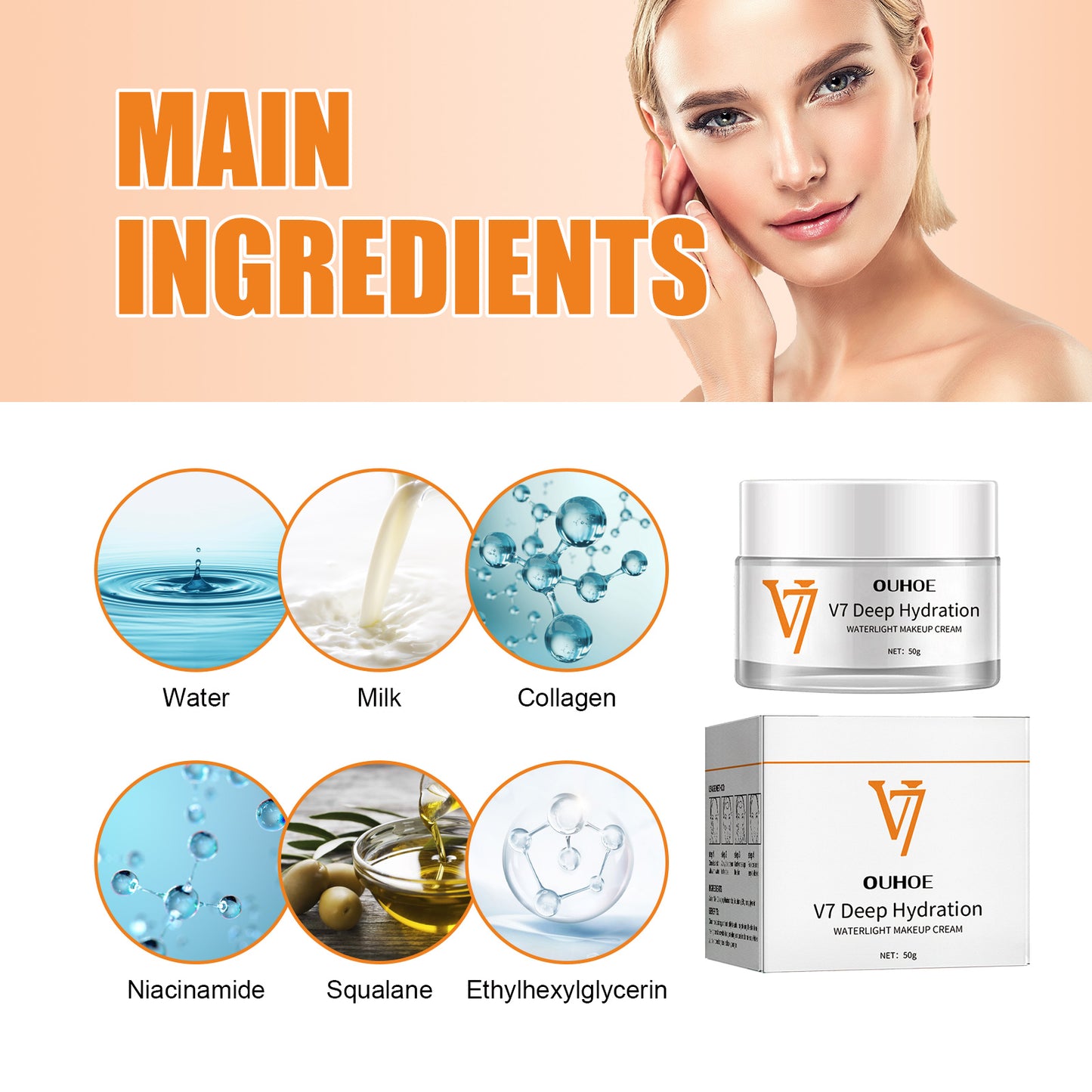 OUHOE Moisturizing & Firming Face Cream Brightening Skin Rejuvenation Hydrating Cream