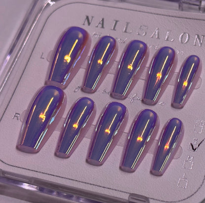 Press-On Nails Handmade Reusable Nail Art Set Fake Nails