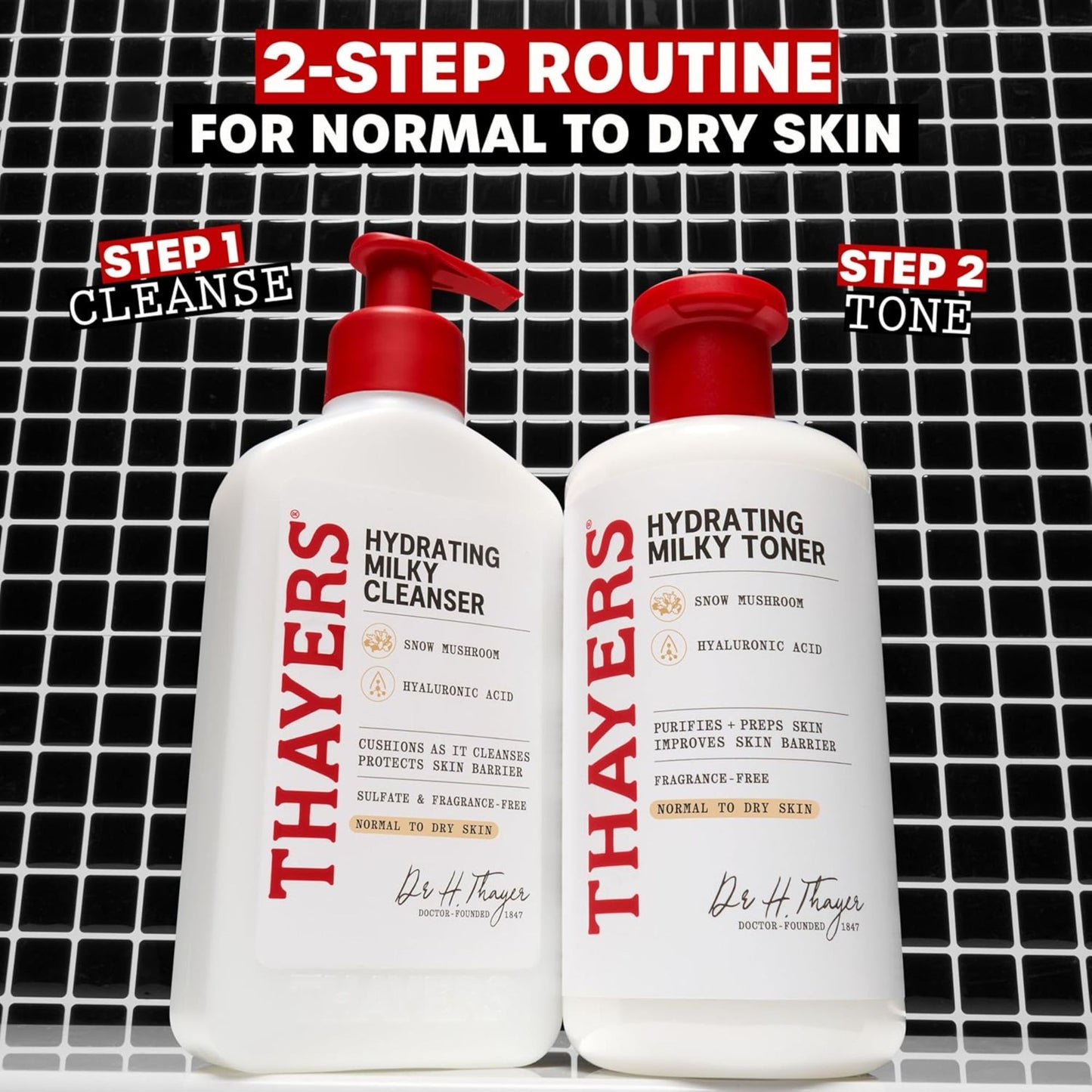 THAYERS Milky Face Toner Skin Care with Snow Mushroom, for Dry and Sensitive Skin, 355mL