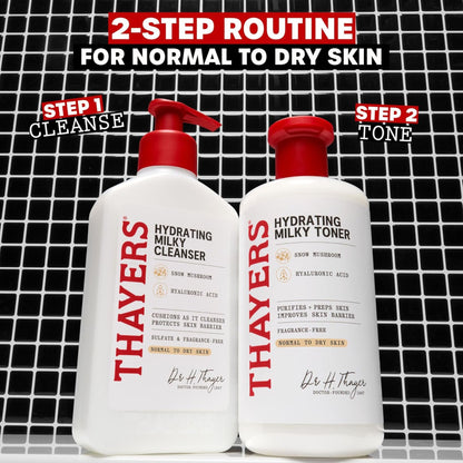 THAYERS Milky Face Toner Skin Care with Snow Mushroom, for Dry and Sensitive Skin, 355mL