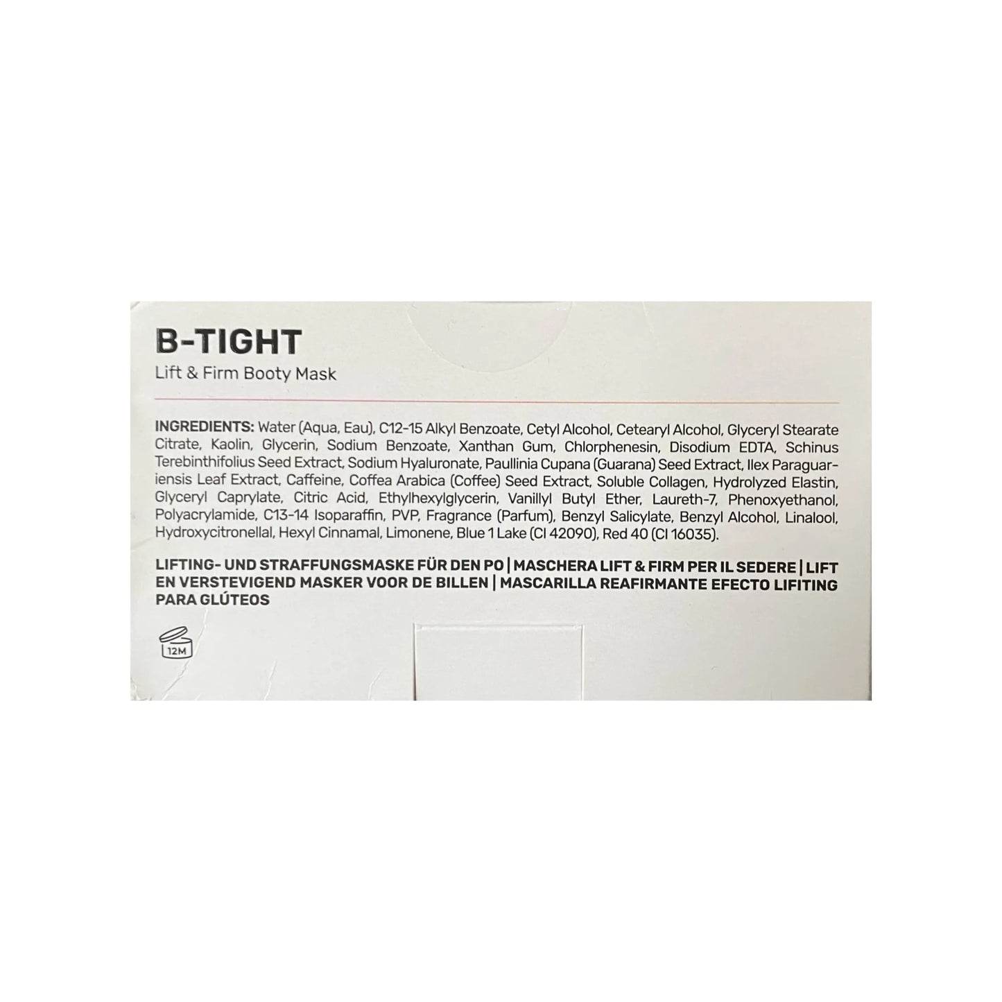 Maelys B-TIGHT Lift & Firm Booty Mask 3.4 oz / 100ml Reduce Cellulite NEW IN BOX