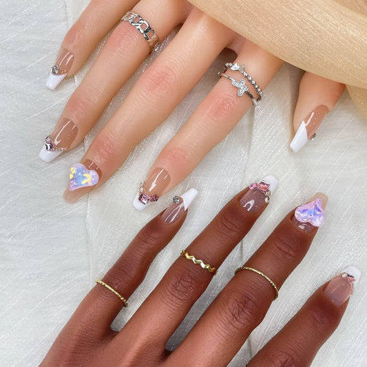 10pcs  Press On Nails Long CoffinFake Nails