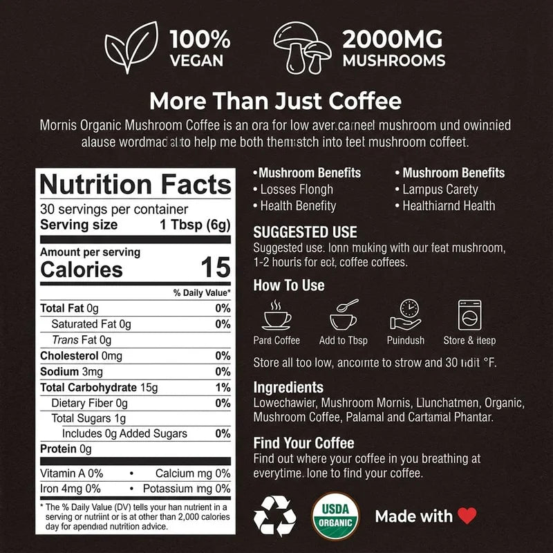 Instant Mushroom Coffee  Organic