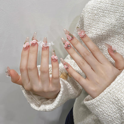 Handmade UV Nail Beauty Patch Finished Nail Art Decoration Set