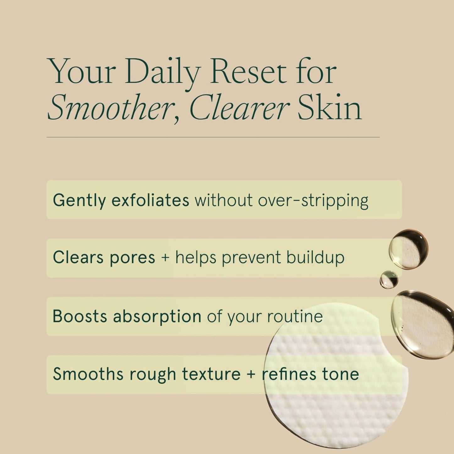 Barefaced Toning Pads (60 count) - Exfoliating Face Pads with 2% Glycolic Acid