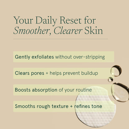 Barefaced Toning Pads (60 count) - Exfoliating Face Pads with 2% Glycolic Acid