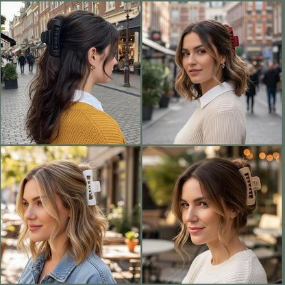 4 pinces à cheveux nuage souples et flexibles pour cheveux épais et fins femme