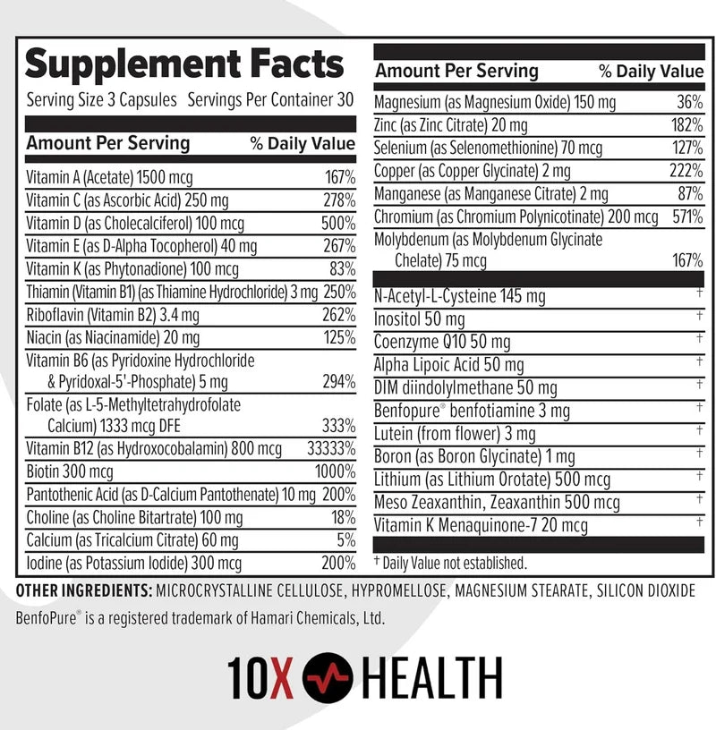10X Health Optimize Multivitamin Dietary Supplement