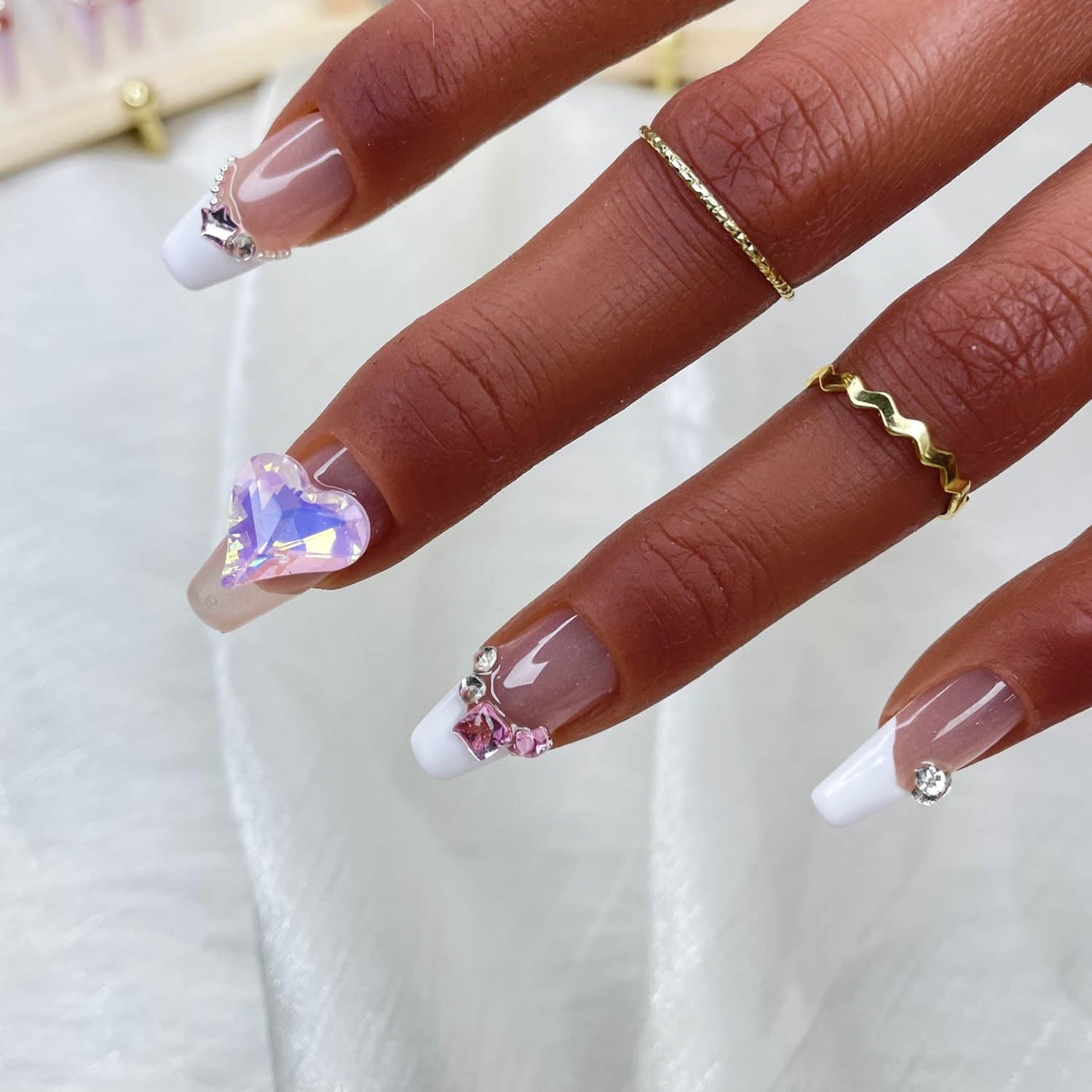 10pcs  Press On Nails Long CoffinFake Nails