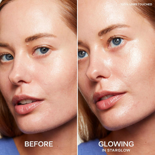 Saie Glowy Super Gel - Ultra-Sheer Illuminating Skin Tint, Liquid Highlighter - Vegan - Starglow (1 oz)