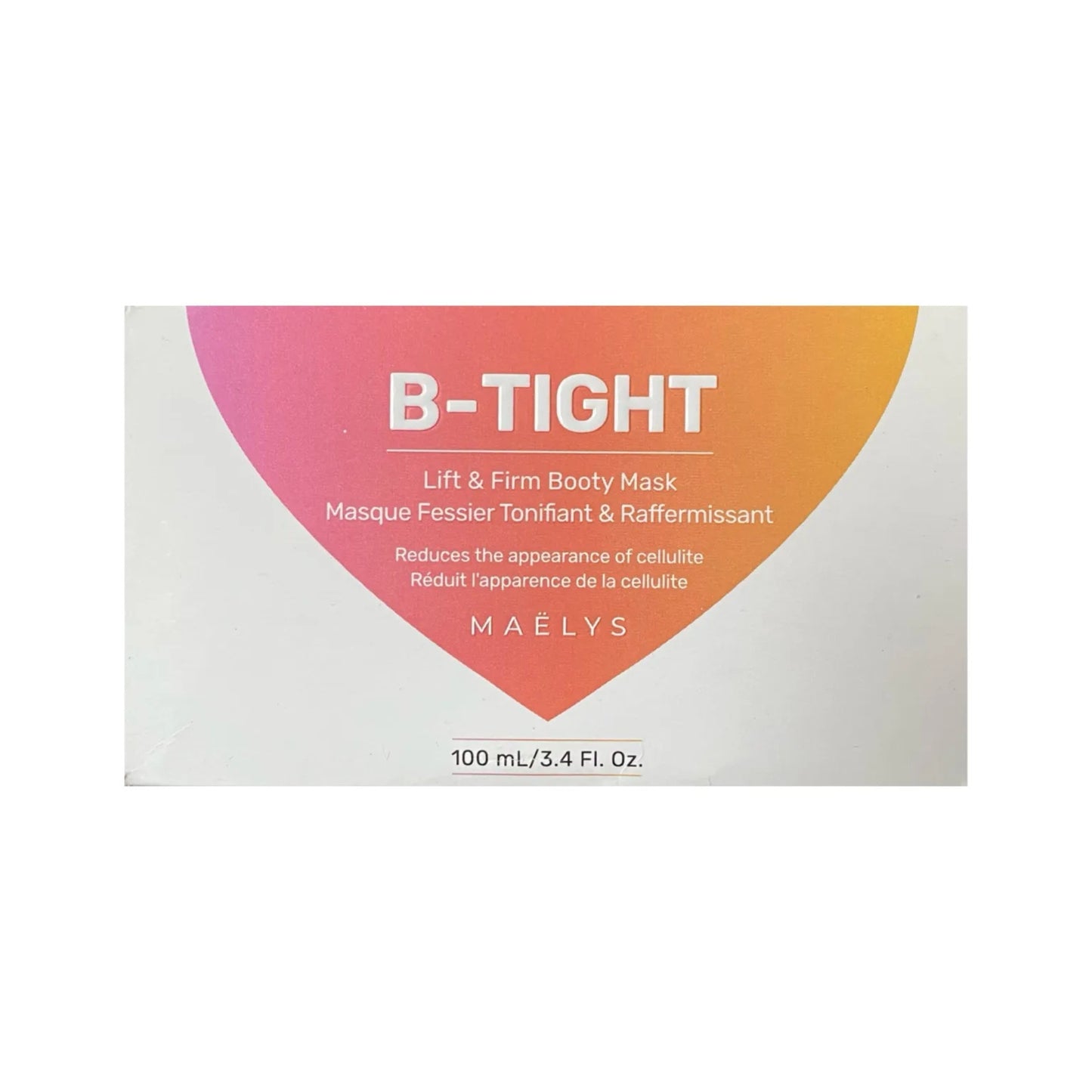 Maelys B-TIGHT Lift & Firm Booty Mask 3.4 oz / 100ml Reduce Cellulite NEW IN BOX