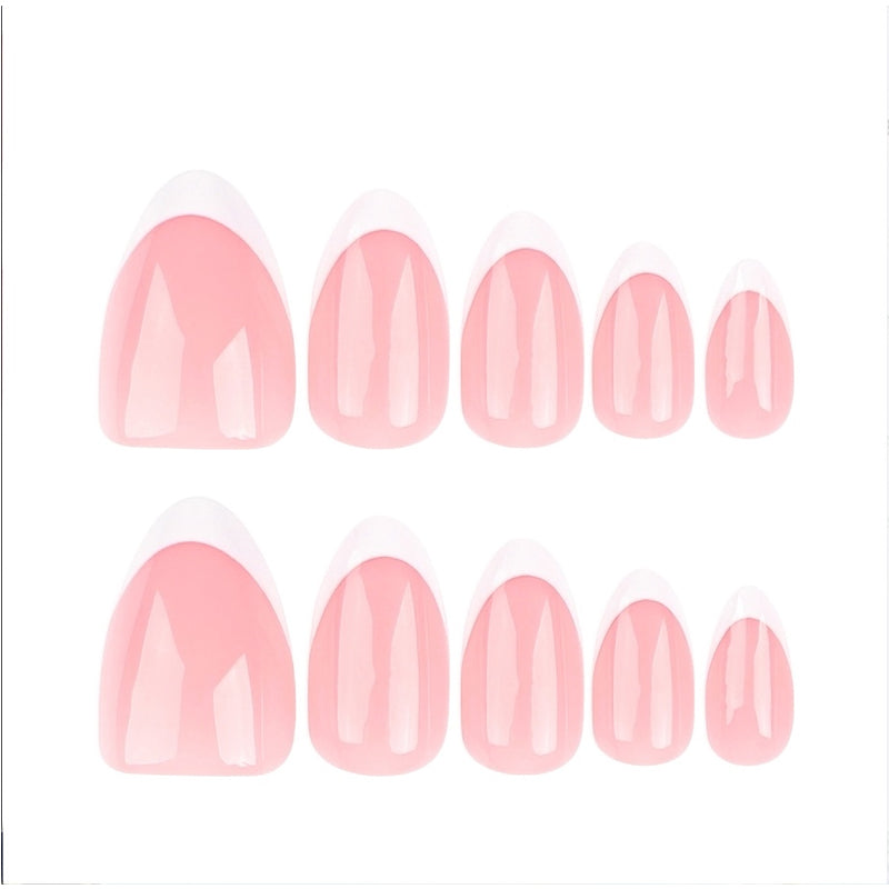 24 PCS Minimalist Nail Art With Short Circles Press On Nails