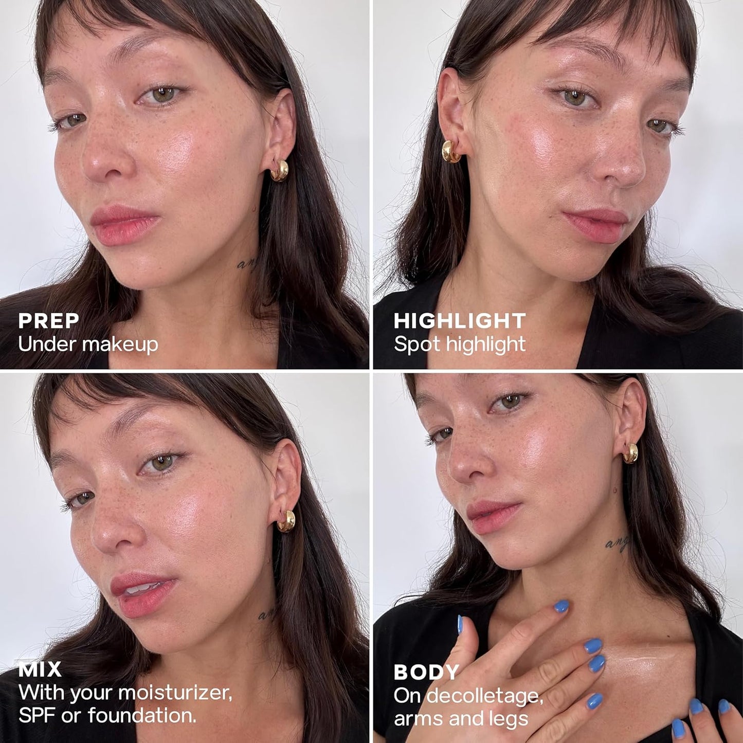 Saie Glowy Super Gel - Ultra-Sheer Illuminating Skin Tint, Liquid Highlighter - Vegan - Starglow (1 oz)