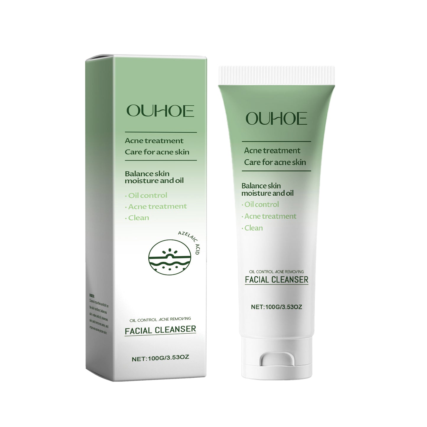 OUHOE Facial Cleanser Gentle Hydrating Daily Skin Refreshing Face Wash