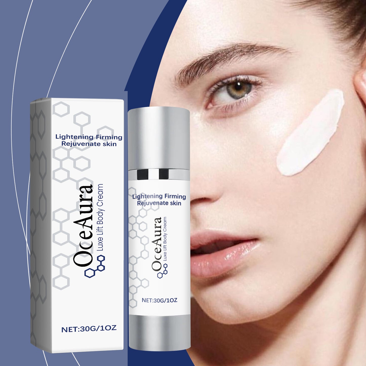 Crème corporelle OceAura hydratante, raffermissante, réparatrice, hydratante pour le visage et le corps
