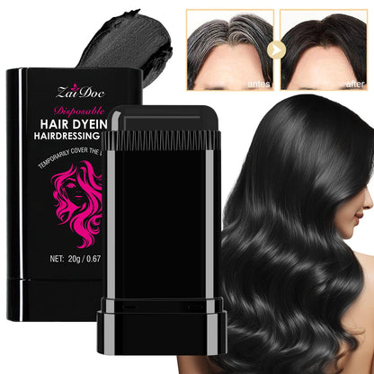 Hair Coloring Stick for Cover Gray Hair, Easy Application with Mineral Oil 0.67 oz