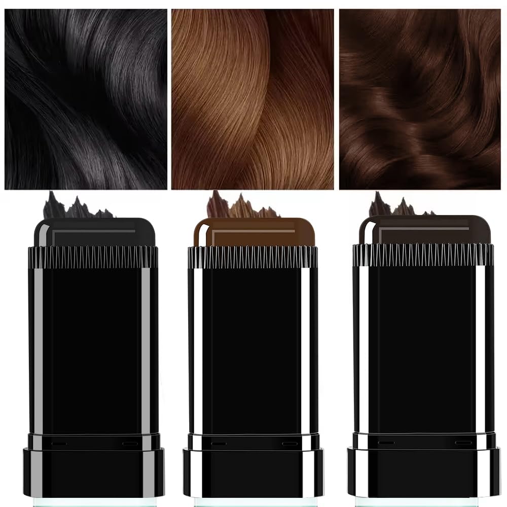 Hair Coloring Stick for Cover Gray Hair, Easy Application with Mineral Oil 0.67 oz