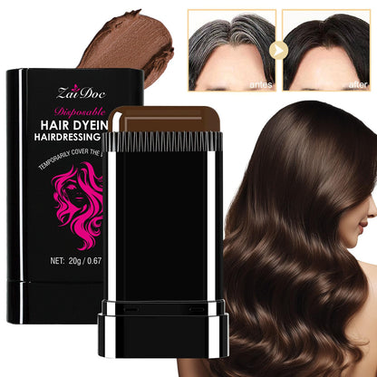 Hair Coloring Stick for Cover Gray Hair, Easy Application with Mineral Oil 0.67 oz