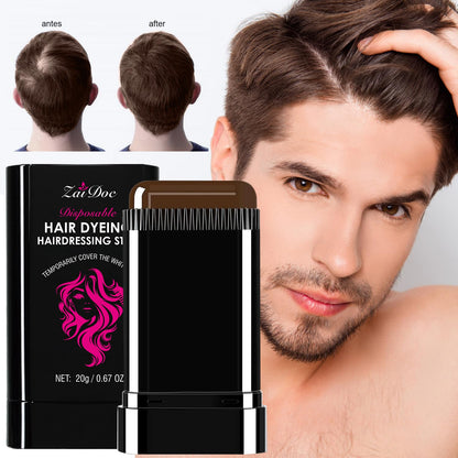 Hair Coloring Stick for Cover Gray Hair, Easy Application with Mineral Oil 0.67 oz