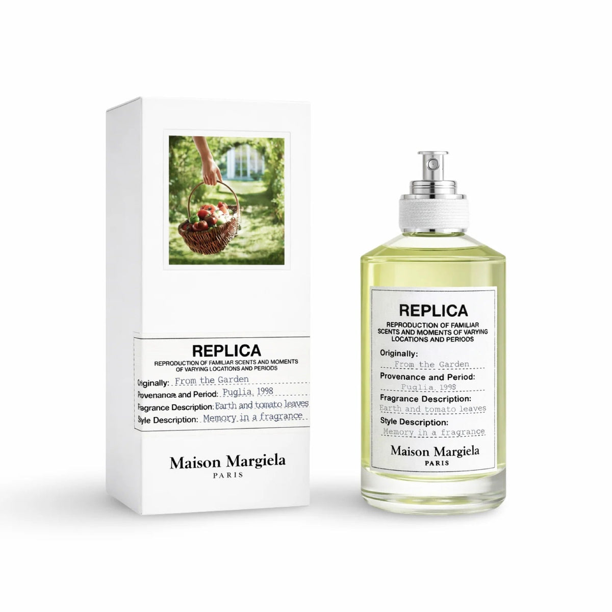 Maison Margiela Replica From the Garden EDT 100ml bottle and box side view Puglia 1998