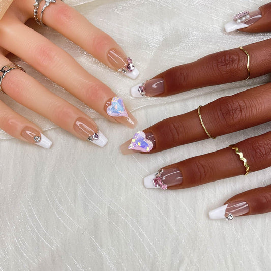 10pcs  Press On Nails Long CoffinFake Nails