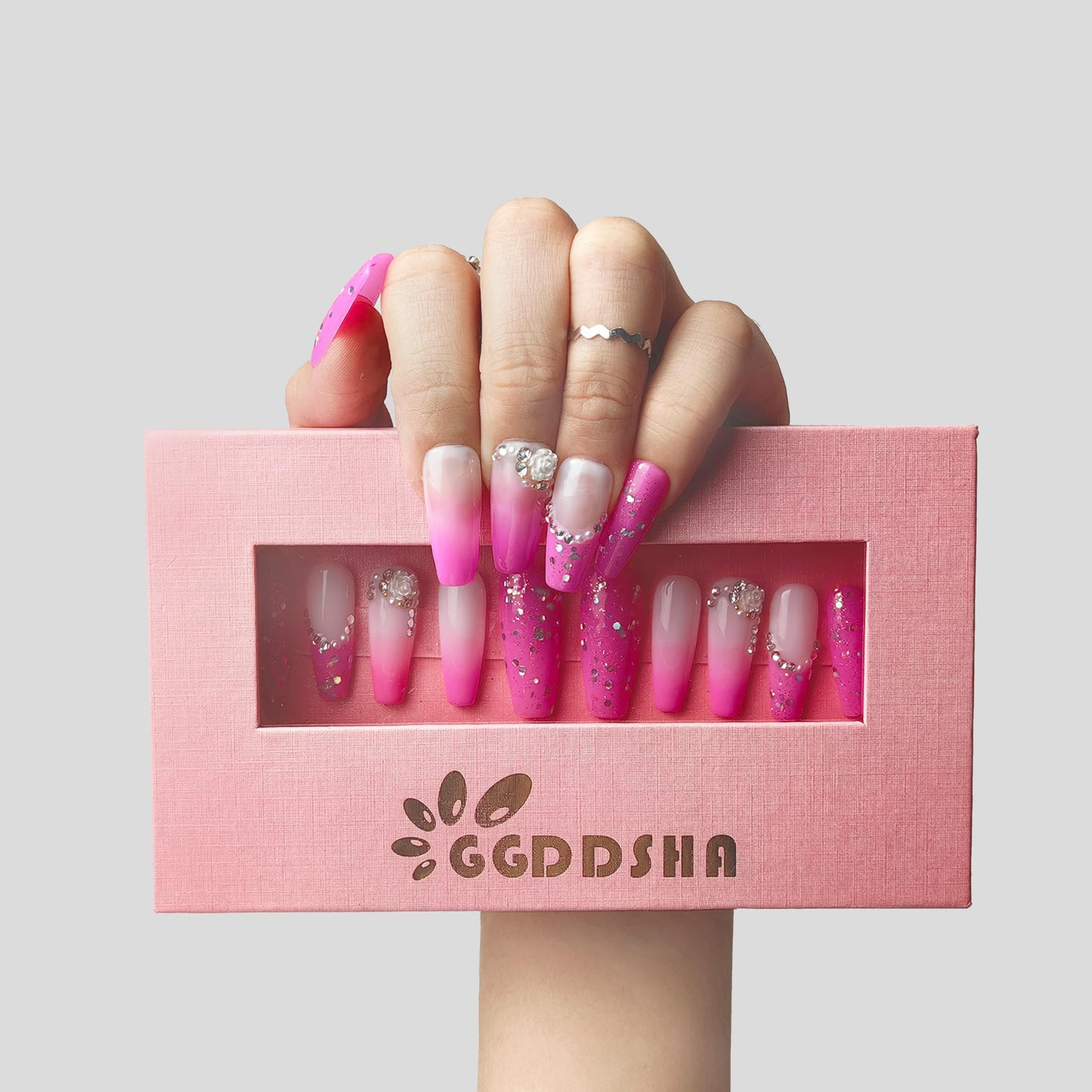Ongles faits main en PMMA faux ongles à coller