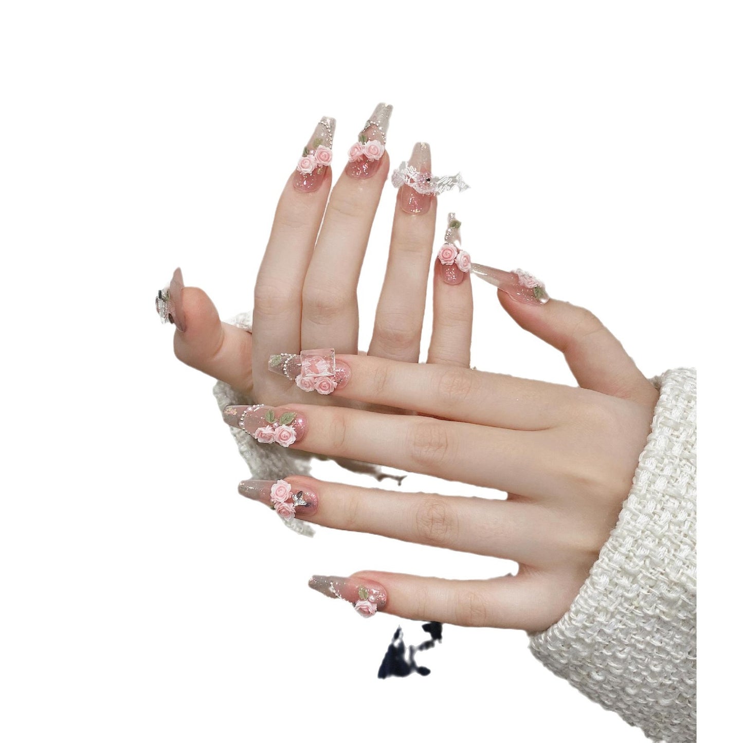 Handmade UV Nail Beauty Patch Finished Nail Art Decoration Set