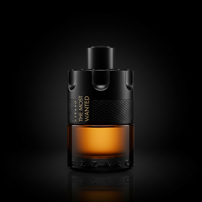 Azzaro The Most Wanted Parfum 100ml bottle, black background