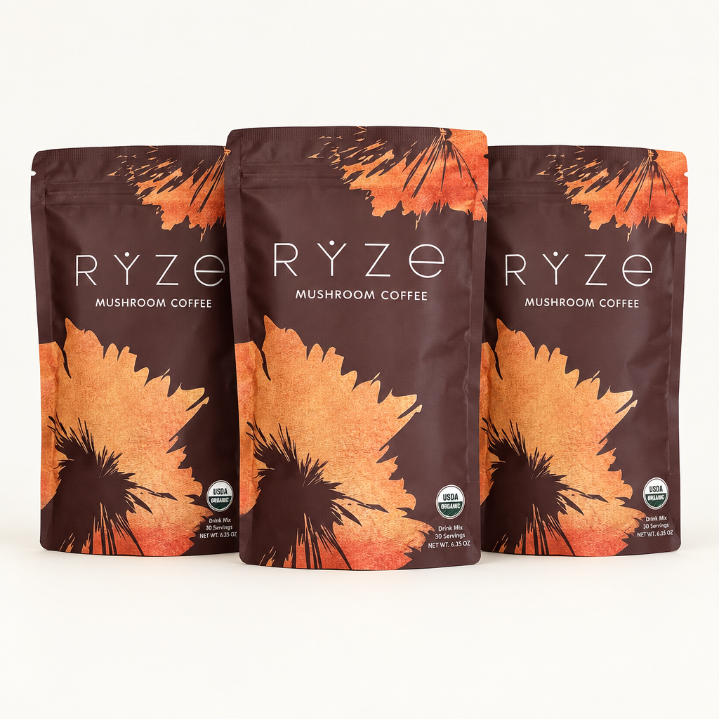RYZE Mushroom Coffee Pack of 3 professional product image